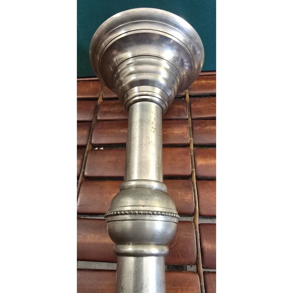 Vintage Pewter Candlestick White Barn Candle Co. 12.75" High - Picture 3 of 6